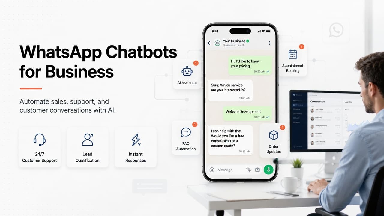 WhatsApp Chatbots for Business: Automate Sales & Support Without Losing the Human Touch cover