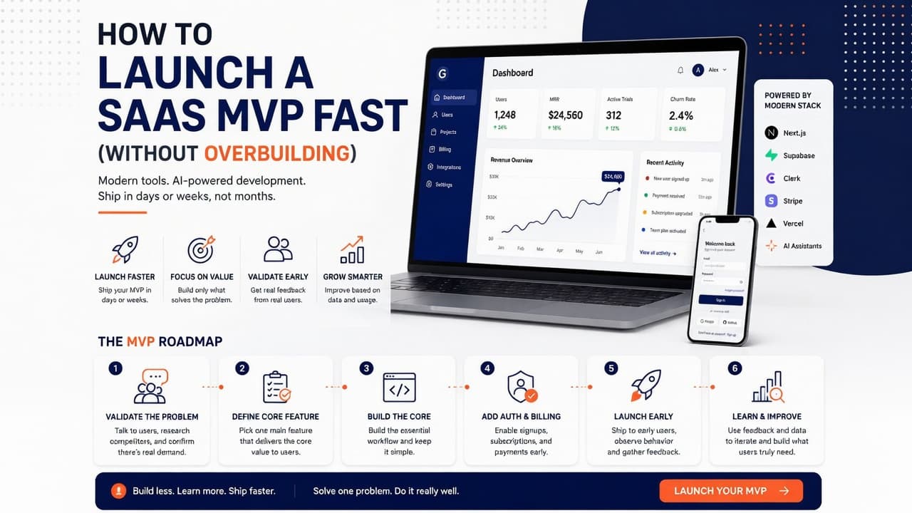 How to Launch a SaaS MVP Fast Without Overbuilding It cover