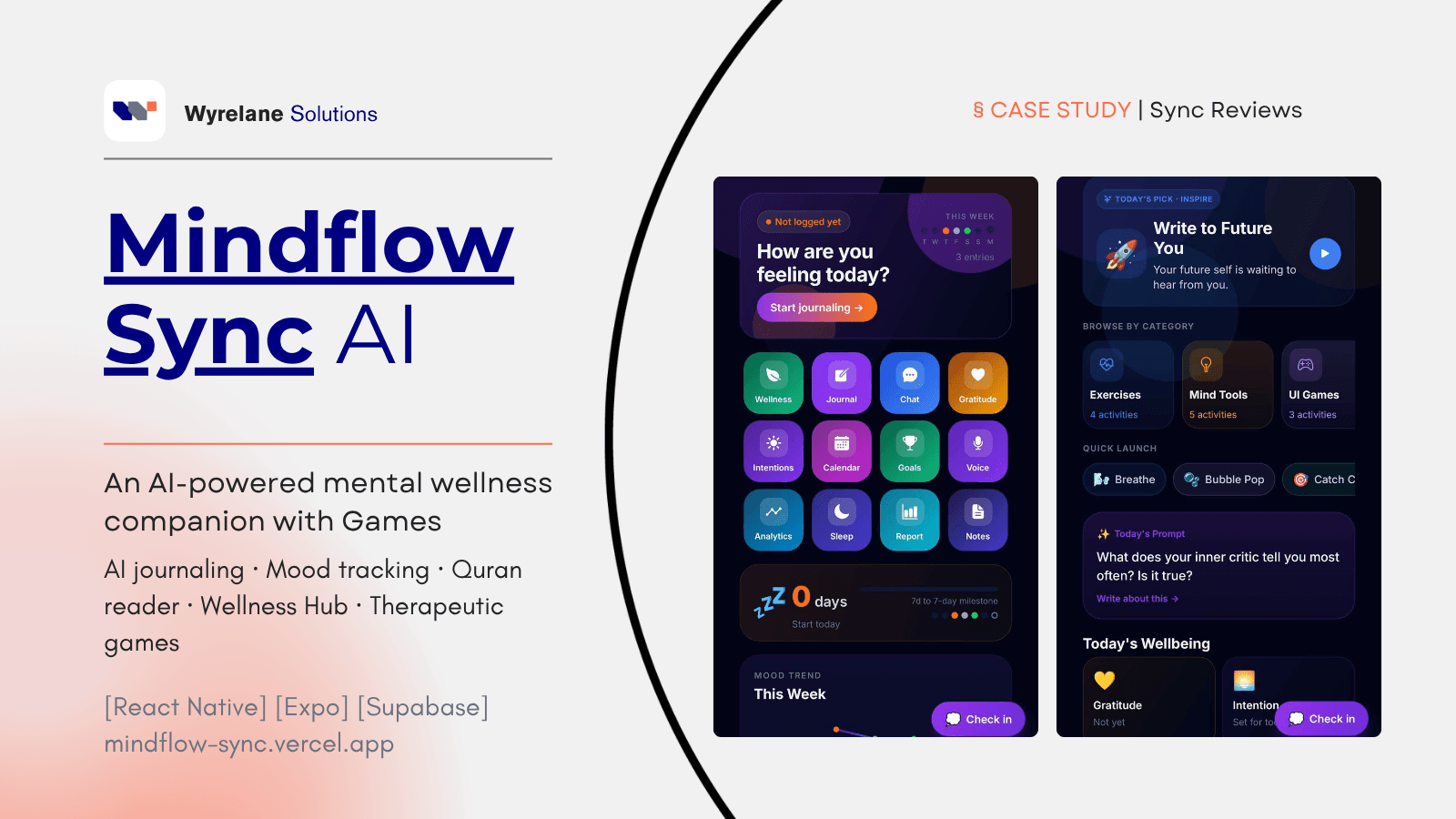 Mindflow Sync - AI-Powered Mental Wellness App preview